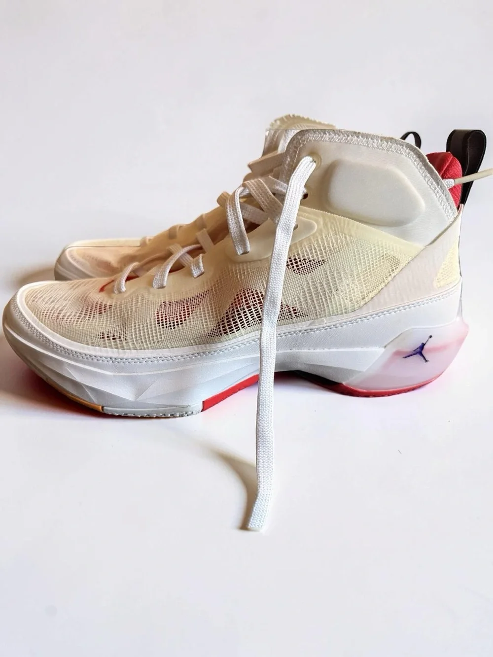 Men's White Jordan/ Red Performance Sneakers